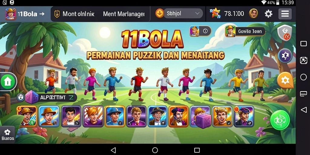 Tampilan gameplay 11BOLA yang menantang dan menarik.