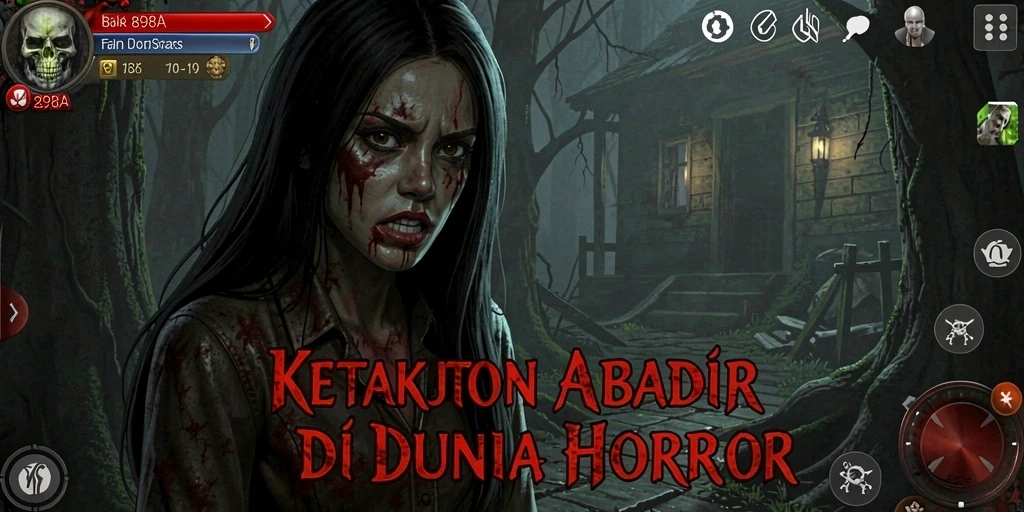 Tampilan gameplay <strong>898A</strong> menampilkan suasana horor yang mencekam dan menegangkan.
