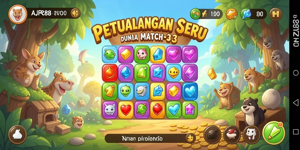 Tampilan gameplay AJR88 yang memikat dan penuh warna.