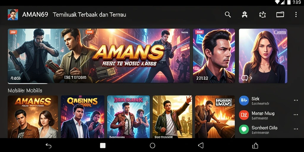 Tangkapan layar gameplay AMAN69 menunjukkan interaksi yang menarik dengan musik.