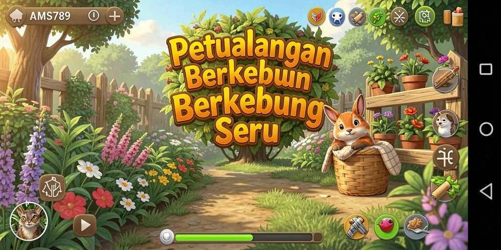 Tampilan gameplay AMS789 yang menunjukkan keindahan berkebun.