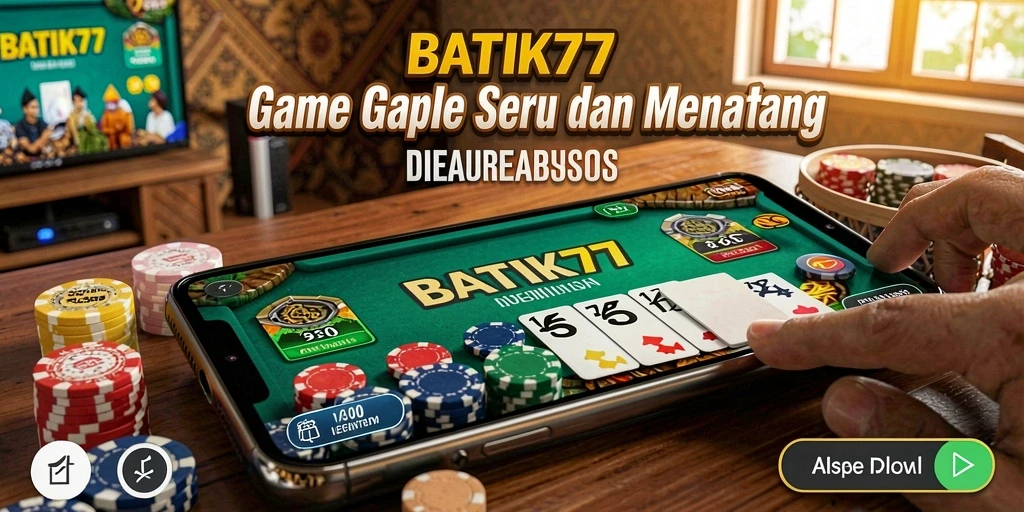 Tampilan gameplay BATIK77 saat bermain Gaple dengan teman.
