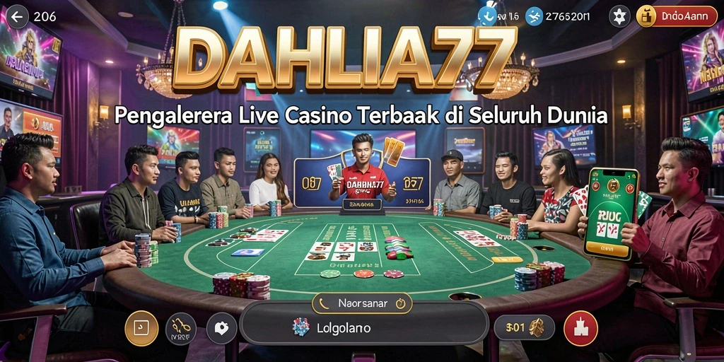 Tampilan gameplay menarik di aplikasi Live Casino DAHLIA77.