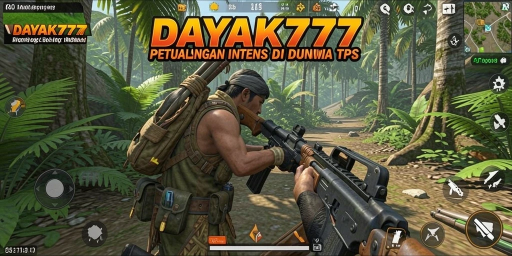 Screenshot DAYAK777 yang menunjukkan aksi menegangkan dalam gameplay TPS.