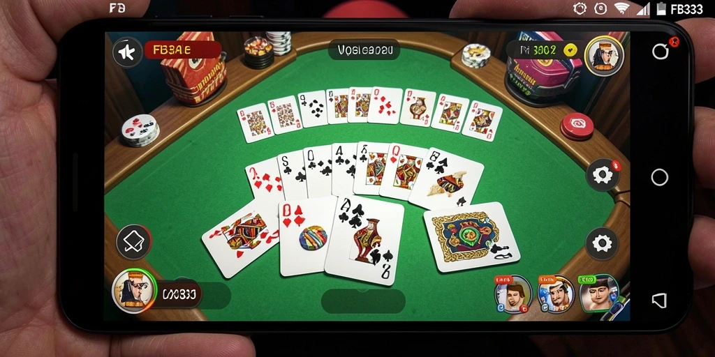 Screenshot FB333 menampilkan gameplay Gaple yang menyenangkan.