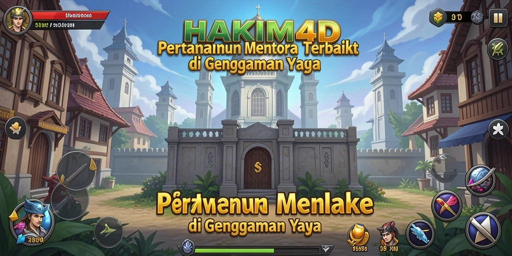 Screenshot HAKIM4D menampilkan pertarungan menawan dalam permainan Tower Defense.