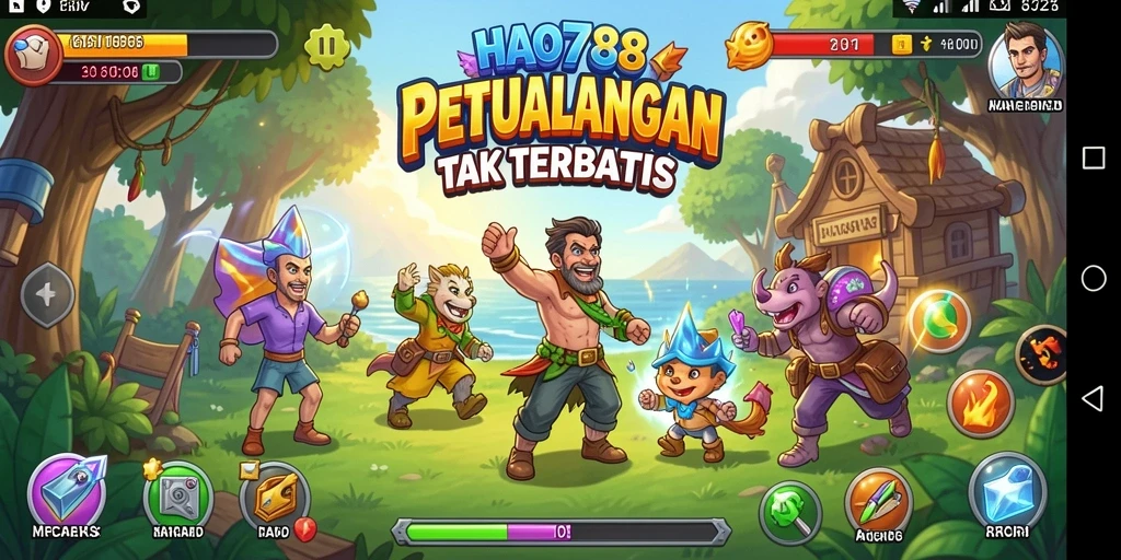 Tampilan gameplay HAO788 yang penuh aksi dan warna.