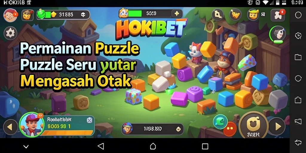 Tampilan gameplay seru HOKIBET dengan tantangan puzzle.