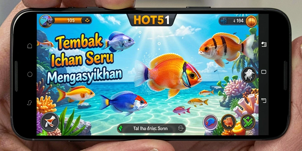 Tangkapan layar <strong>HOT51</strong> menampilkan gameplay Tembak Ikan yang seru.