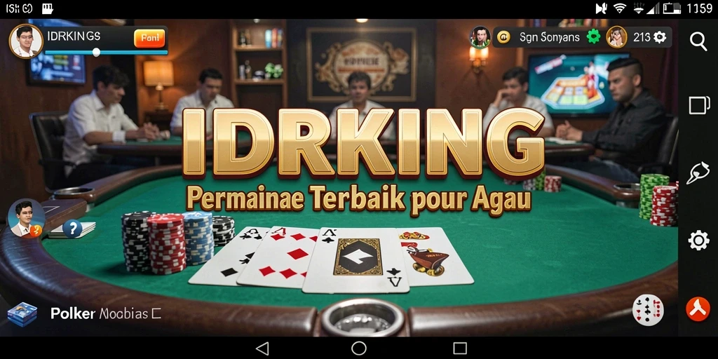 Screenshot IDRKING menampilkan pengalaman bermain Poker yang mendebarkan.