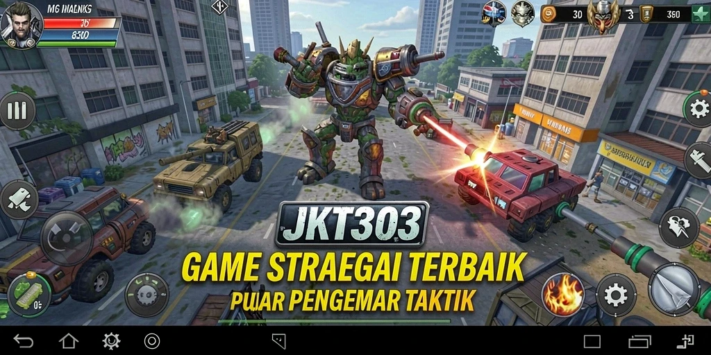 Gameplay strategi JKT303 yang penuh tantangan dan taktis.