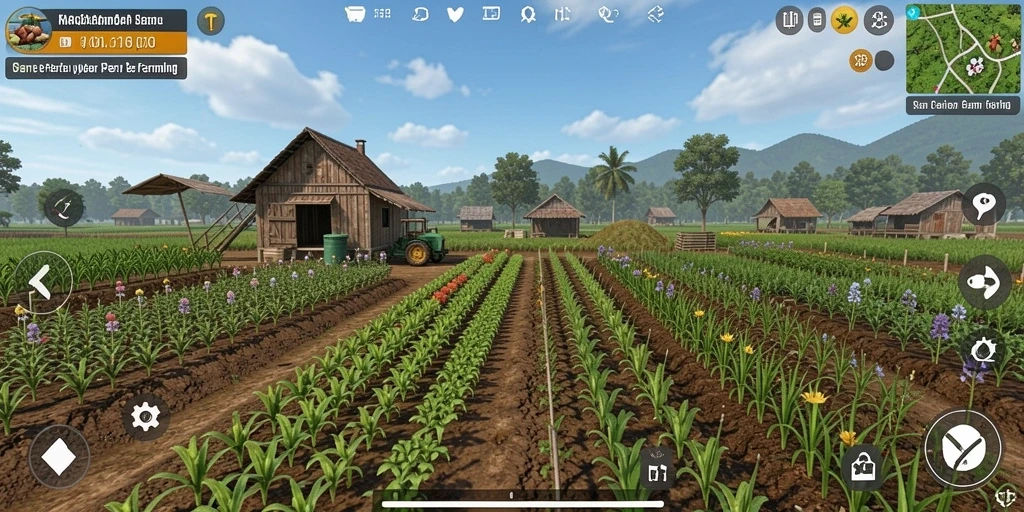 Tangkapan layar menunjukkan keseruan gameplay Farming KAGANDAN.