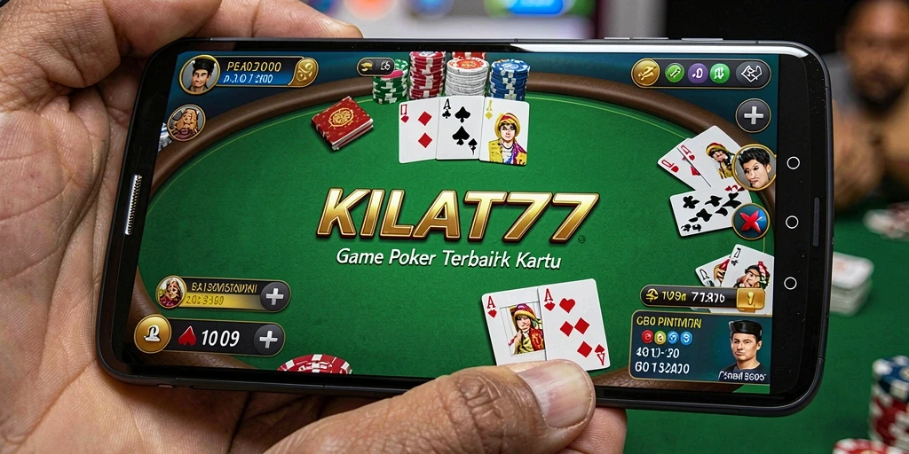 Screenshot KILAT77 menampilkan gameplay poker yang seru dan interaktif.