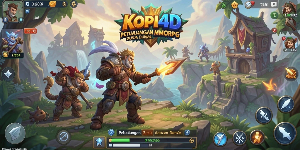Tampilan gameplay menawan <strong>KOPI4D</strong> saat berpetualang di dunia MMORPG.