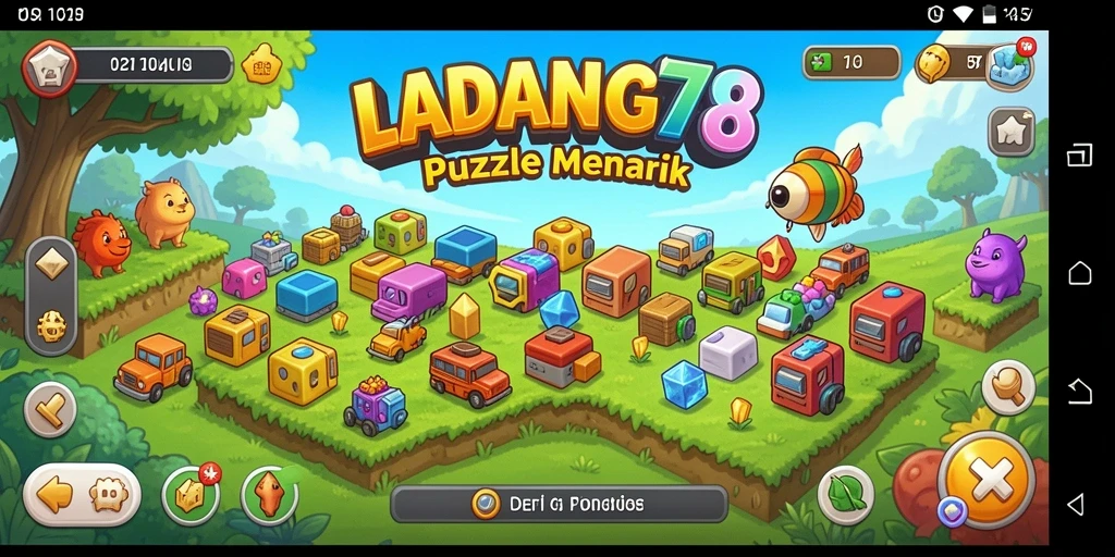Tampilan menarik dari gameplay puzzle LADANG78.