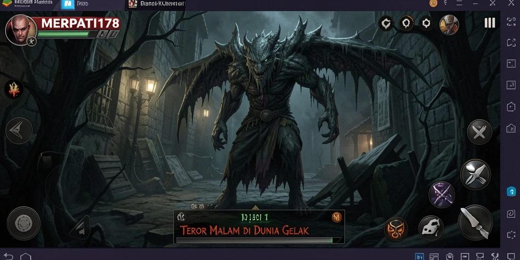 Screenshot gameplay MERPATI178 dengan suasana mencekam dan misteri.