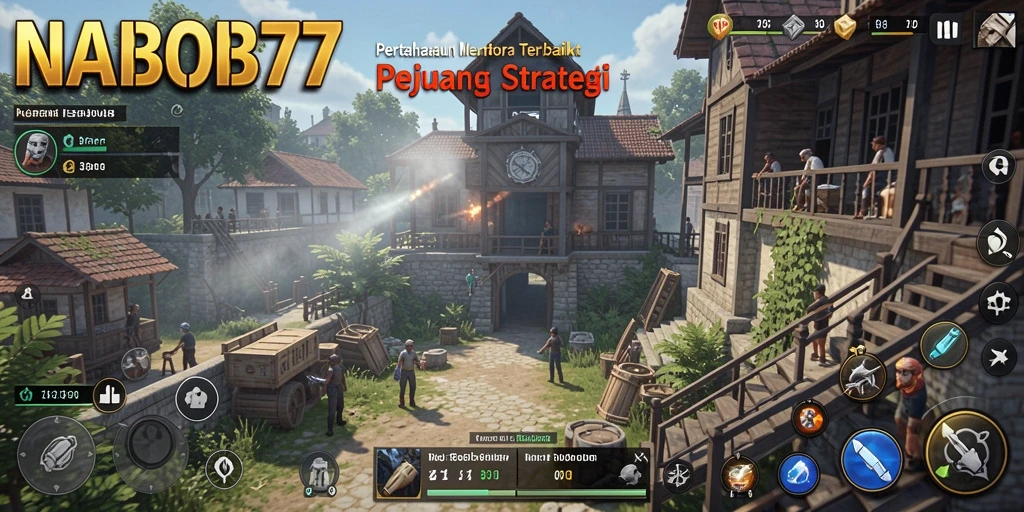 Screenshot NABOB77 menampilkan aksi seru dalam permainan Tower Defense.