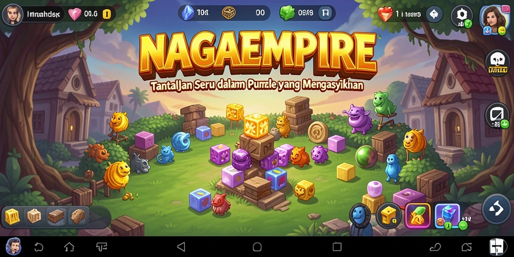 Screenshot utama NAGAEMPIRE menampilkan gameplay Puzzle yang menantang dan menarik.