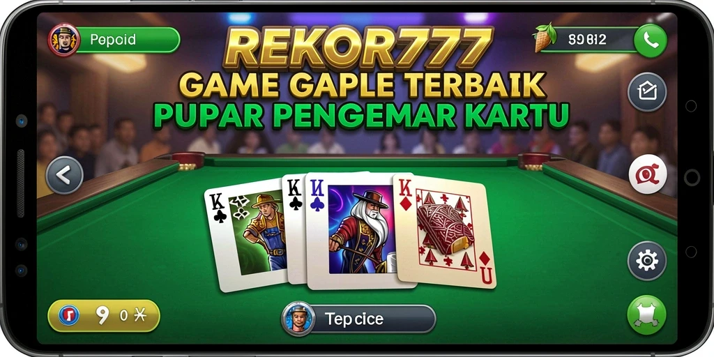 Gameplay seru dalam REKOR777 di saat bermain Gaple.