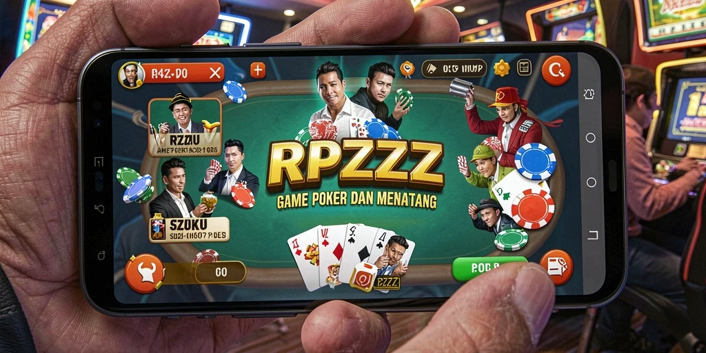 Screenshot RPZZZ menampilkan gameplay Poker yang menegangkan dan seru.