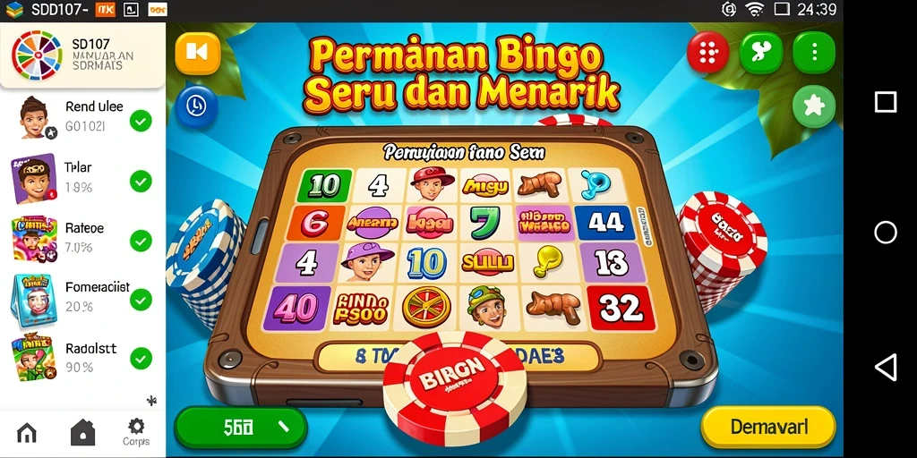 Tampilan gameplay SD107 yang penuh warna dan menarik.