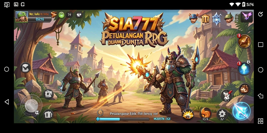 Tangkapan layar utama SIA777 menampilkan aksi mendebarkan dalam pertempuran RPG.