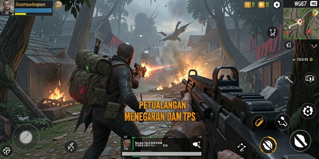 Screenshot utama dari gameplay menegangkan WG87 yang penuh aksi.