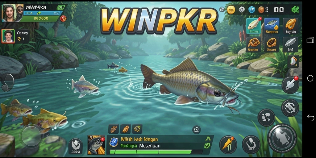 Gameplay menarik dalam aplikasi memancing WINPKR.