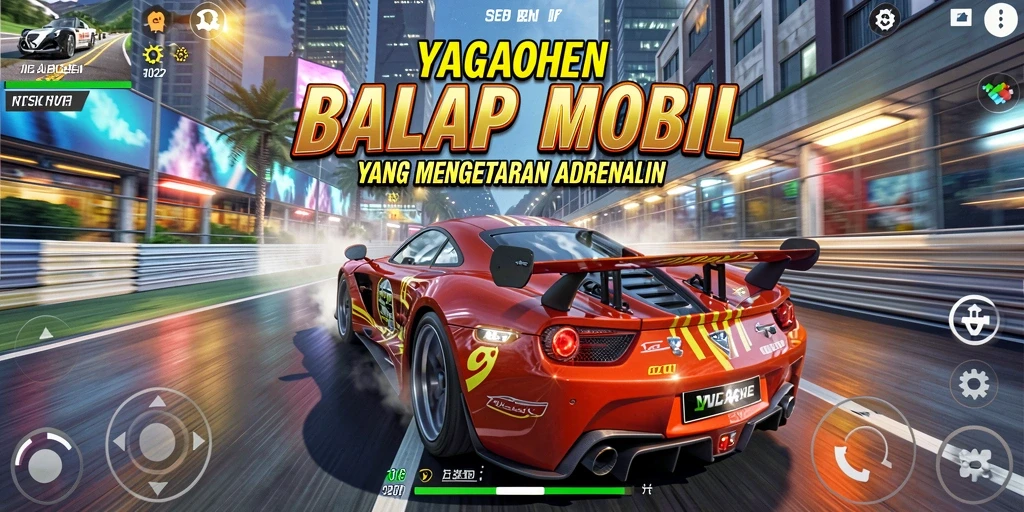 Gameplay YAGAOHEN yang mendebarkan di trek balap.